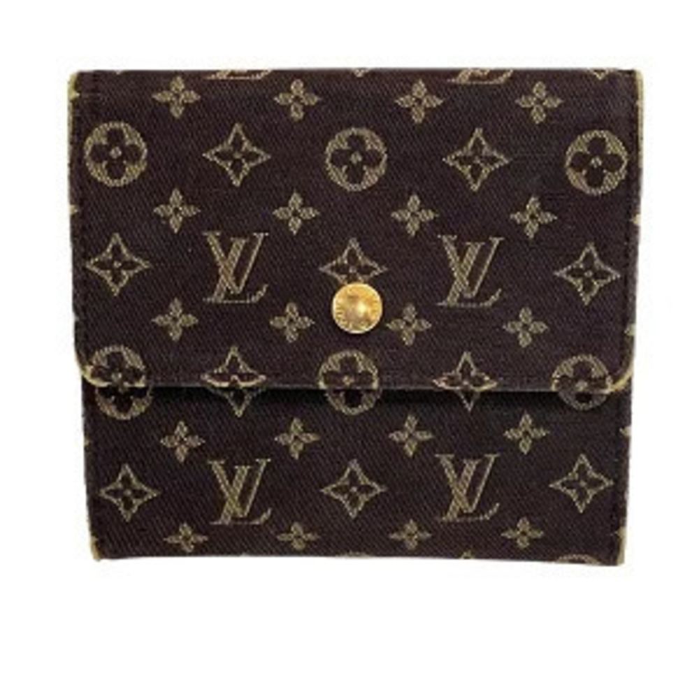 Louis Vuitton Monogram Lin Portemonnaie Billet Carte Credit Bi fold Wallet
